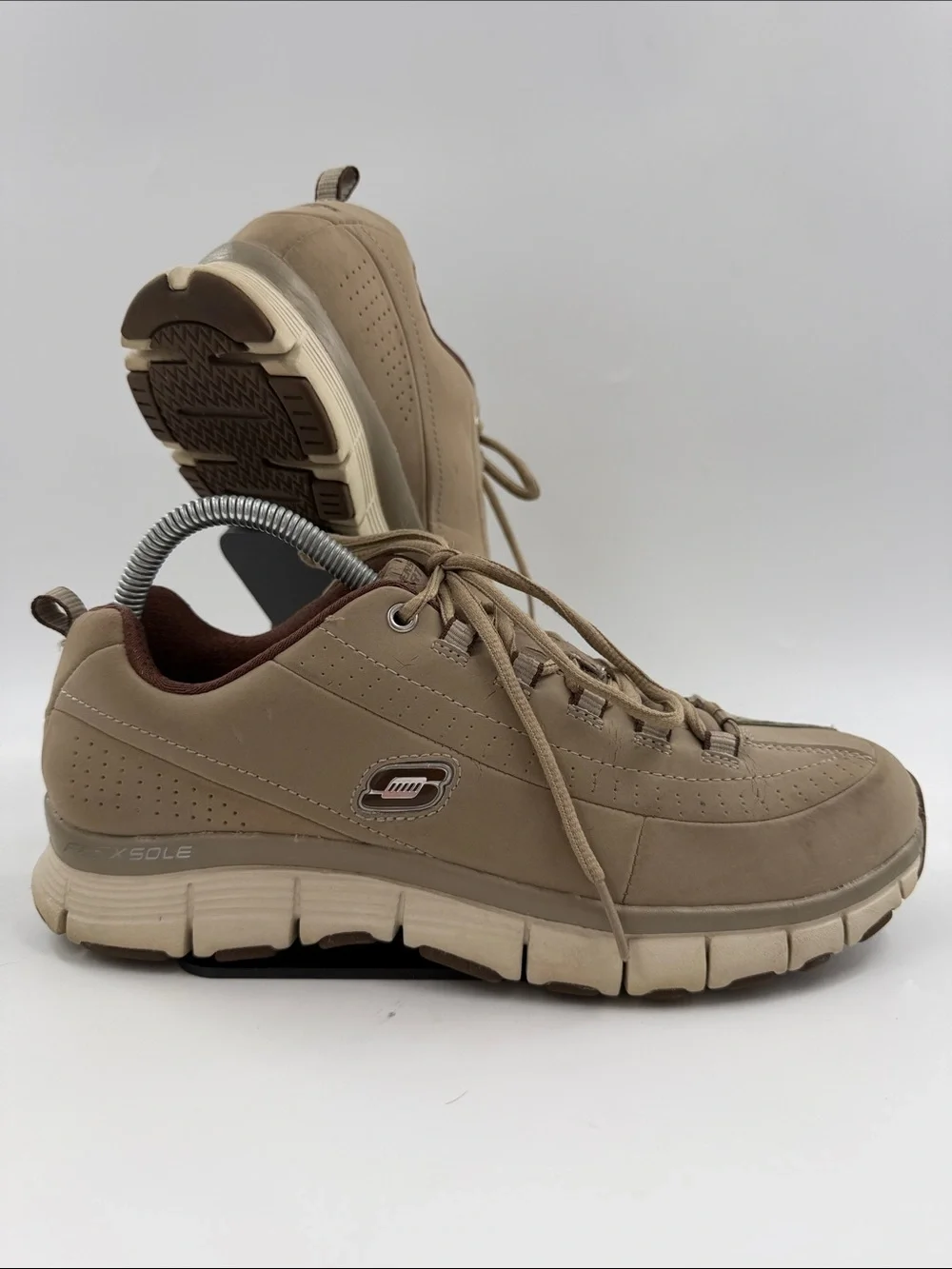Skechers Sport Flex Fit Women's Beige Shoes Size 9.0 SN (11662)